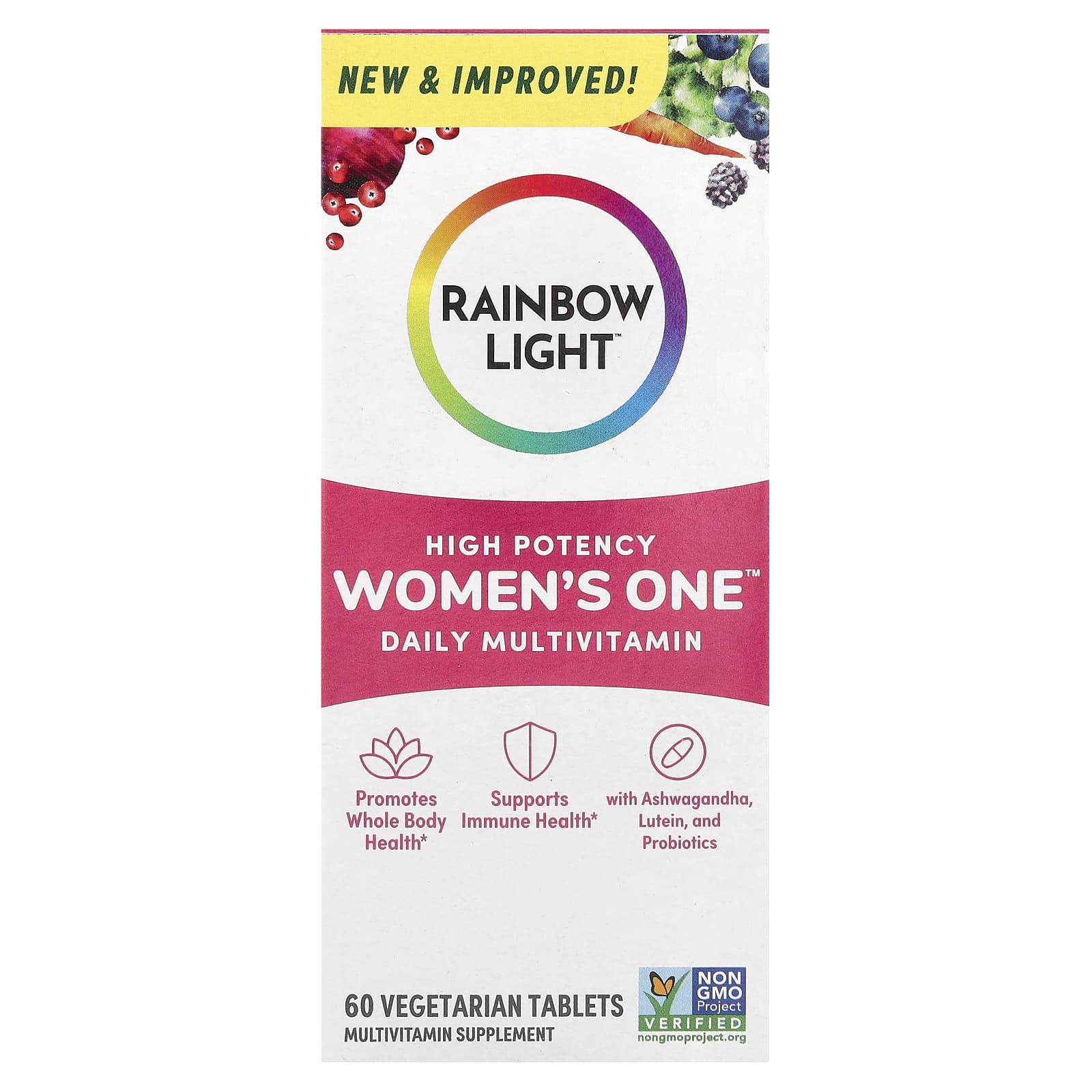 Rainbow Light, Vibrance Womens One NonGMO, 60 Tablets UPC 021888217038 | Hilife Vitamins